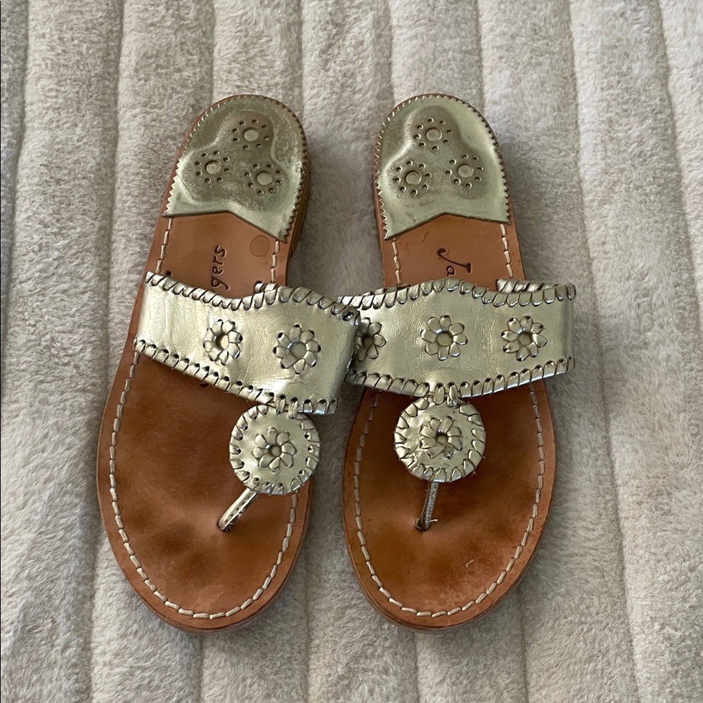 Jack Rogers Women's Sandals in Gold and Brown
